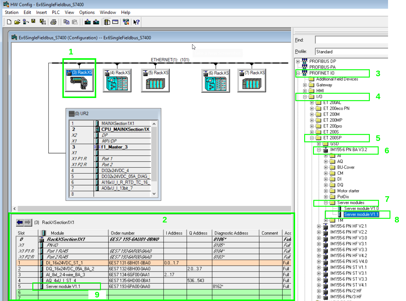 Figure 10: Adding Server Module at the End of the ET200SP Rack