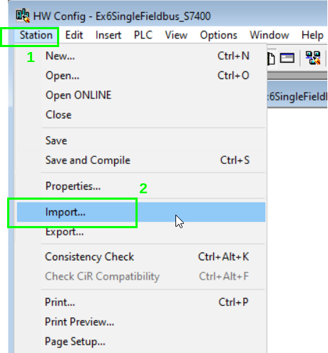 Figure 2: Open File Import Dialog for Hardware Configuration