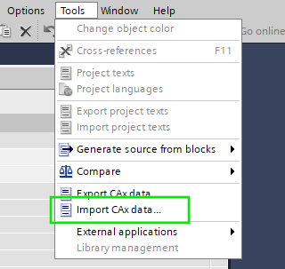 Figure 2: Open File Import Dialog for Hardware Configuration